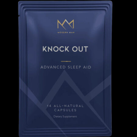 A blue package of knock out sleep aid.