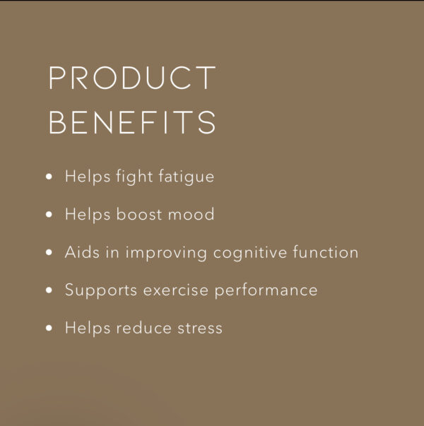 A brown background with the words product benefits written in white.