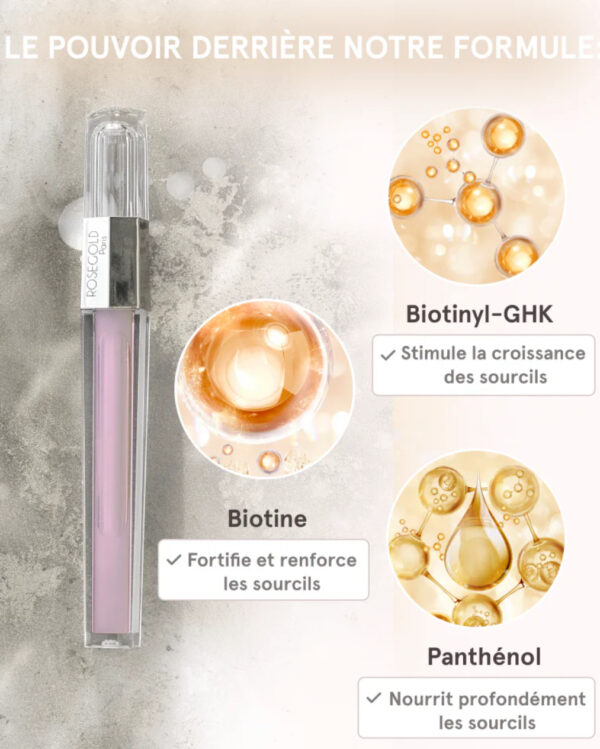 ROSEGOLD Paris ROSEBROW SERUM – Eyebrow Enhancing Serum (0.1 fl oz / 3mL) - Image 3